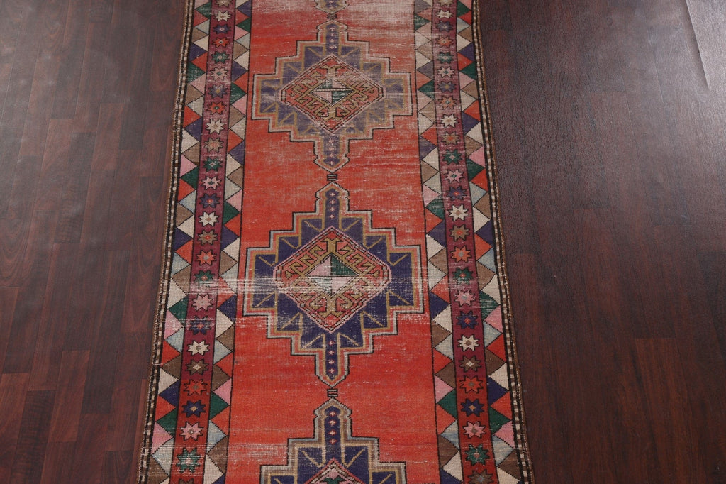 Geometric Wool Ardebil Persian Runner Rug 4x11