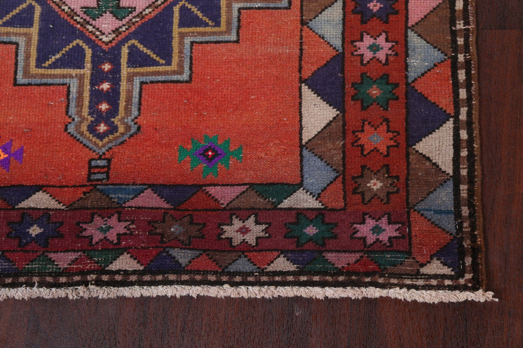 Geometric Wool Ardebil Persian Runner Rug 4x11