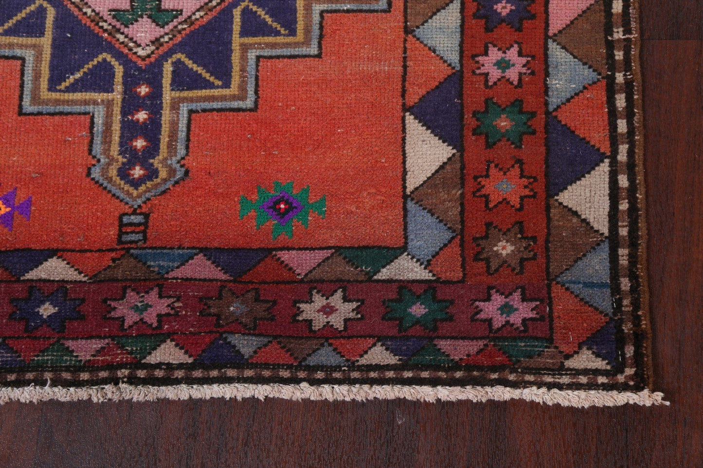 Geometric Wool Ardebil Persian Runner Rug 4x11