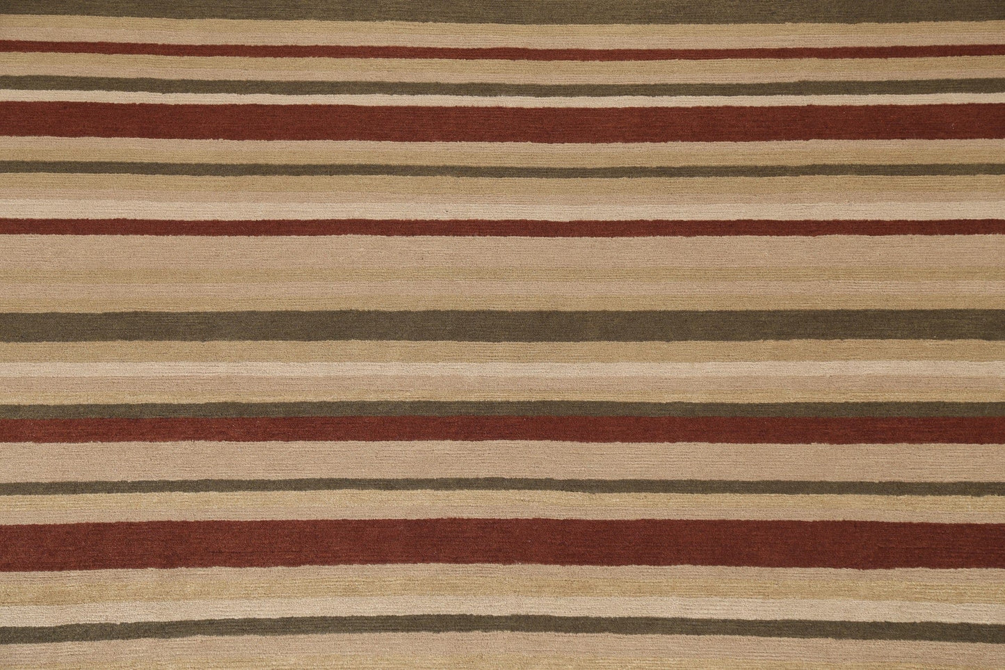 Contemporary Striped Nepalese Wool Area Rug 8x10