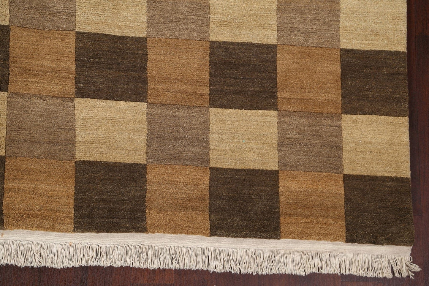 Checkered Nepalese Wool Area Rug 8x10