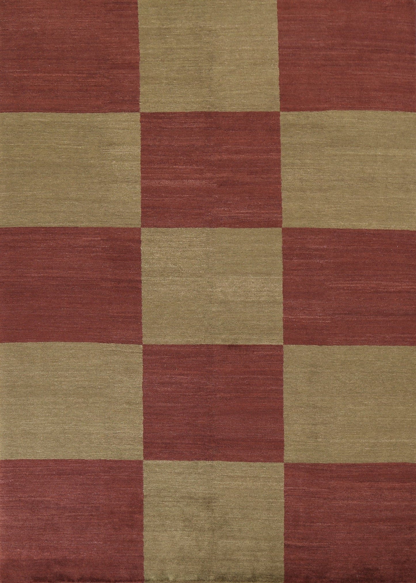 Checkered Nepalese Wool Area Rug 8x10