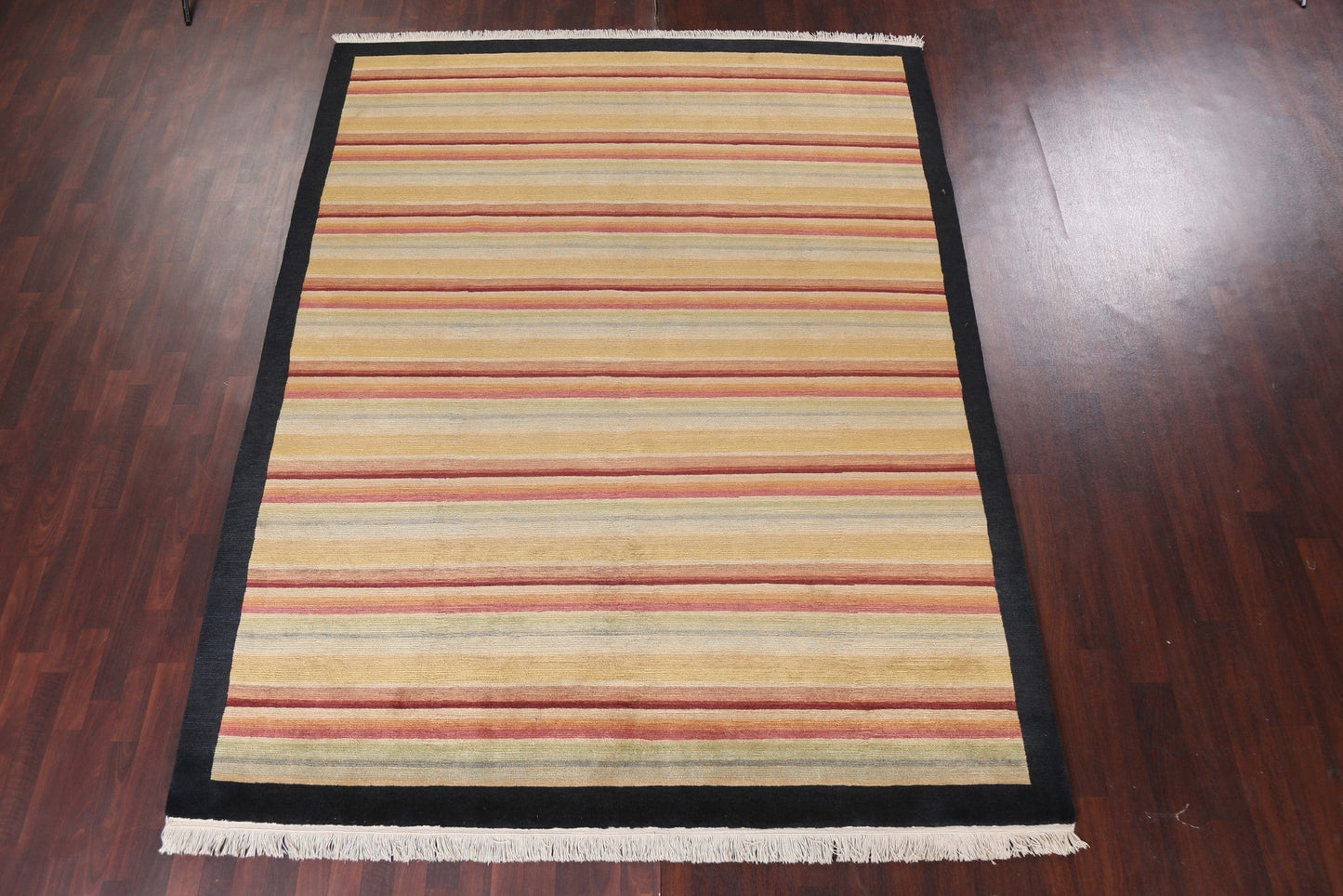 Stripe Modern Nepalese Wool Area Rug 8x10