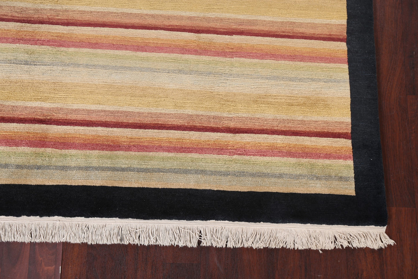 Stripe Modern Nepalese Wool Area Rug 8x10