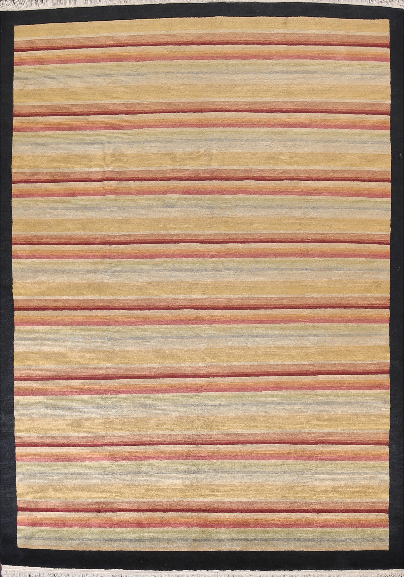 Stripe Modern Nepalese Wool Area Rug 8x10