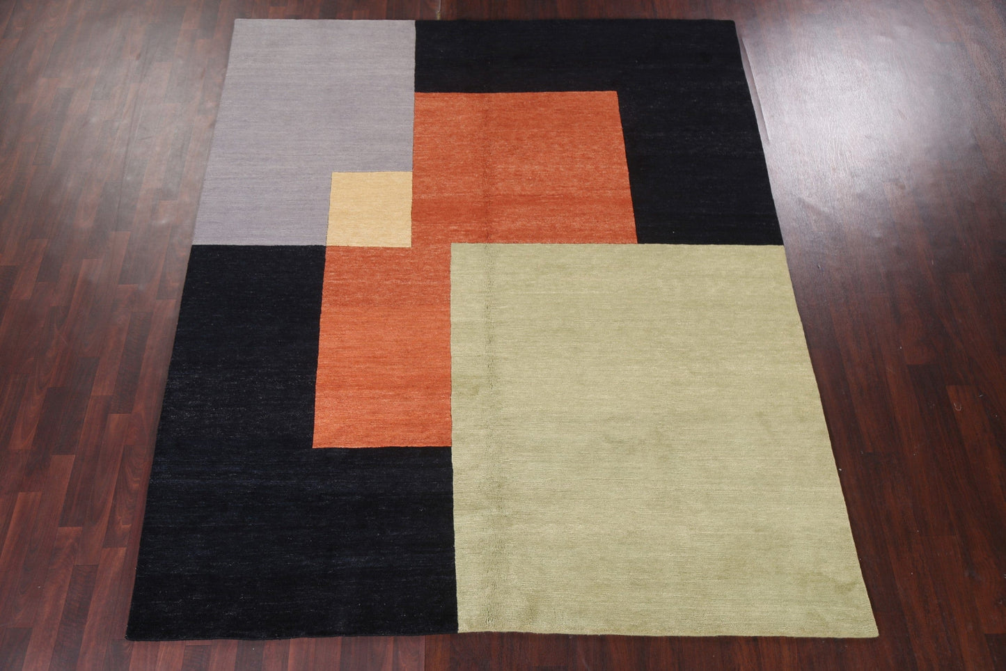 Contemporary Gabbeh Wool Area Rug 8x10