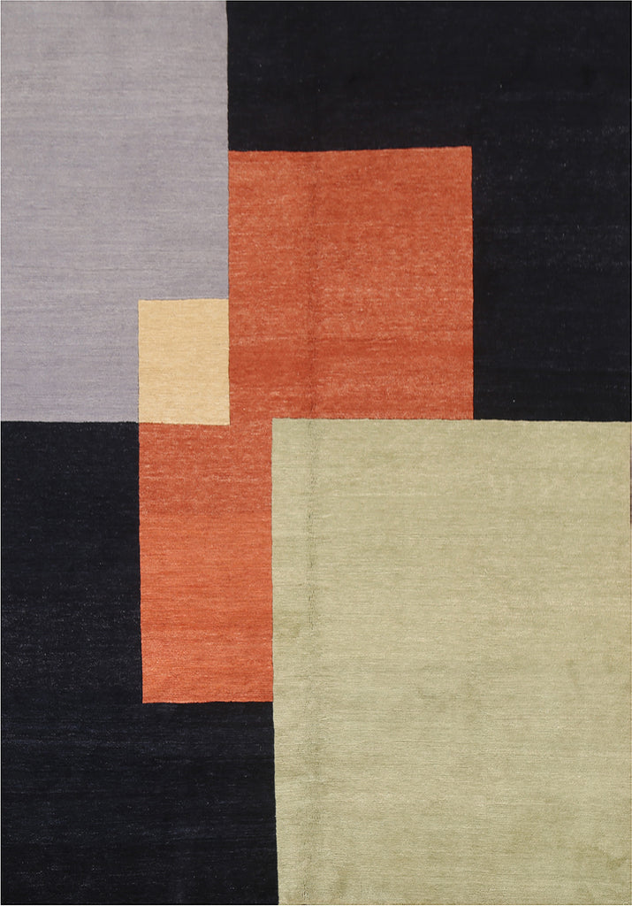 Contemporary Gabbeh Wool Area Rug 8x10