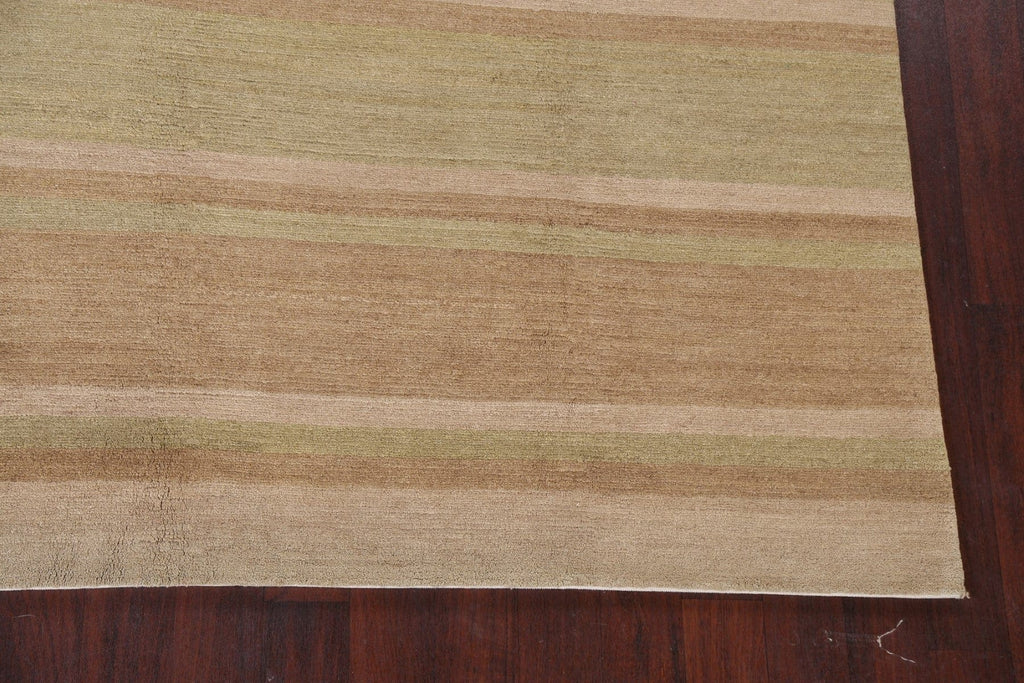 Modern Stripe Nepalese Wool Area Rug 8x11