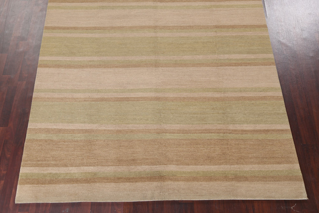 Modern Stripe Nepalese Wool Area Rug 8x11