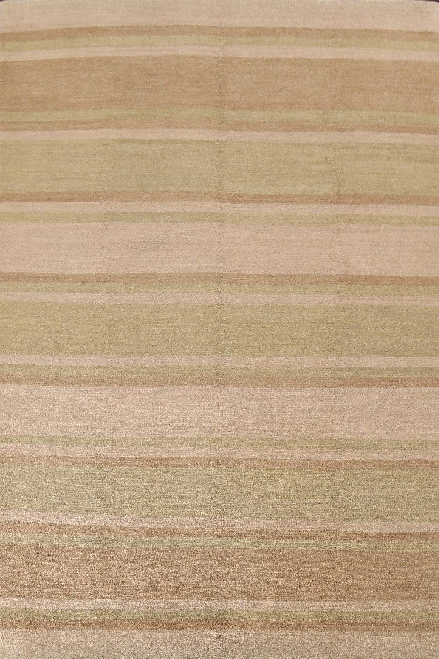 Modern Stripe Nepalese Wool Area Rug 8x11