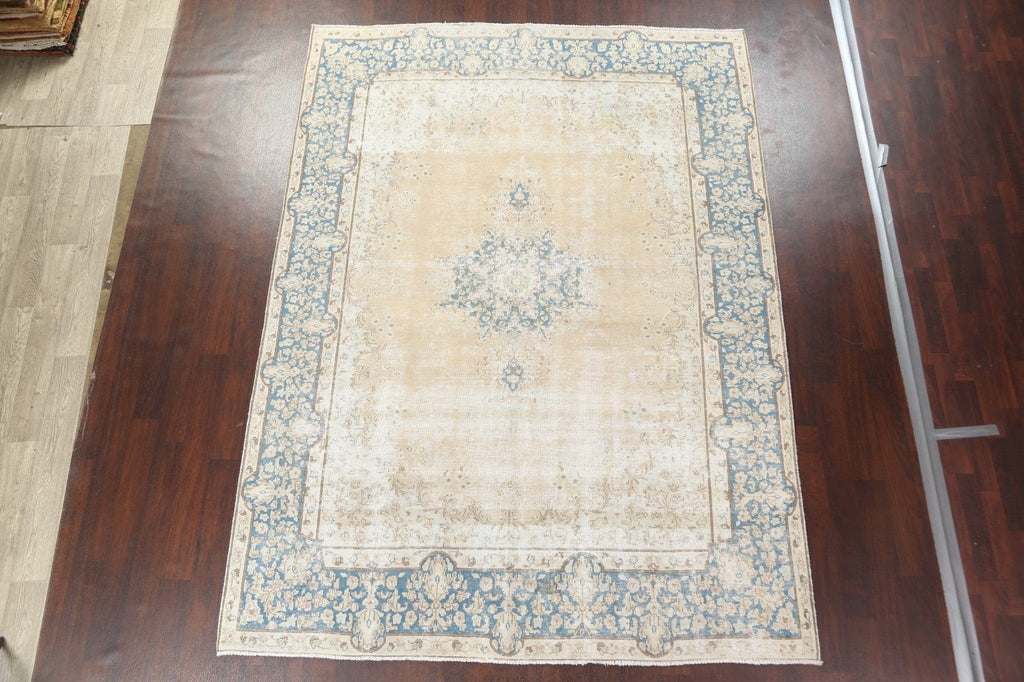 Vintage Wool Kerman Persian Area Rug 8x11