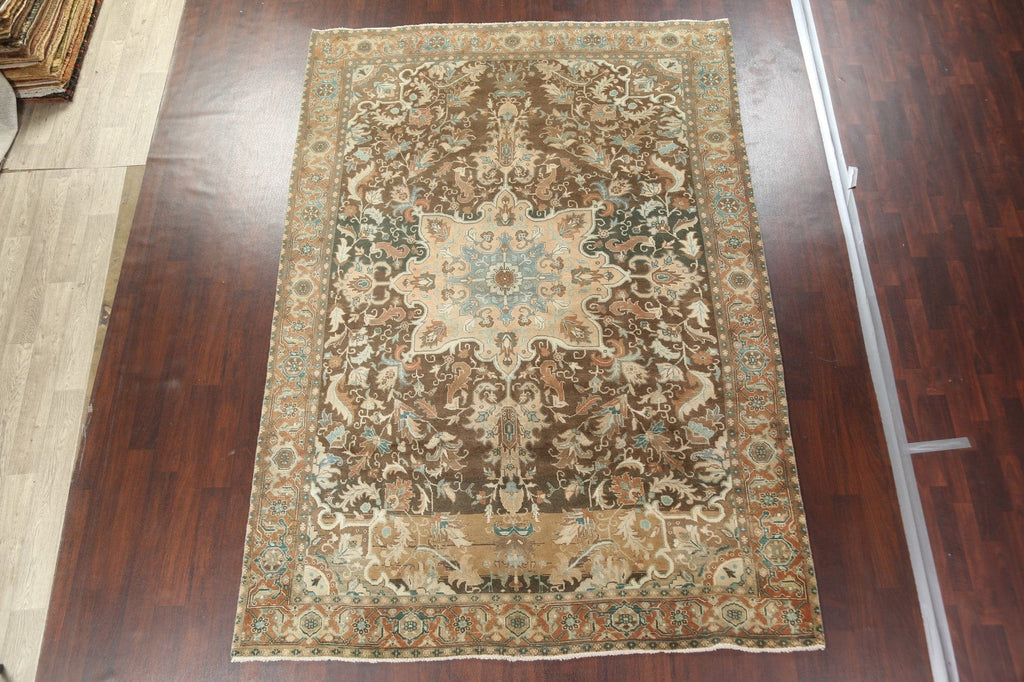 Handmade Wool Heriz Persian Area Rug 8x11