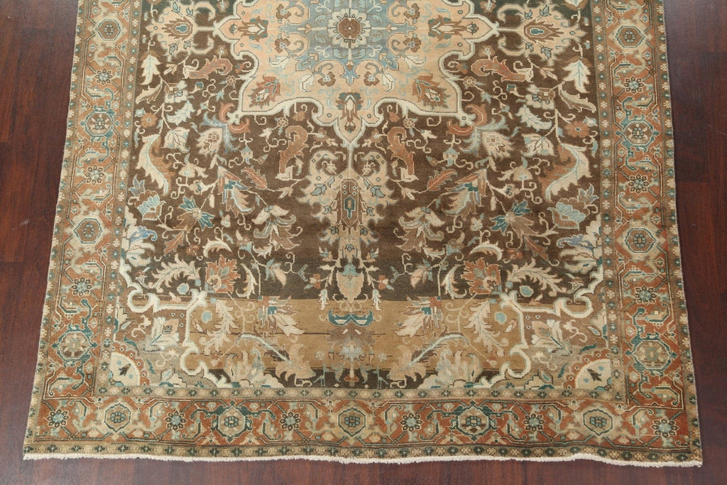 Handmade Wool Heriz Persian Area Rug 8x11