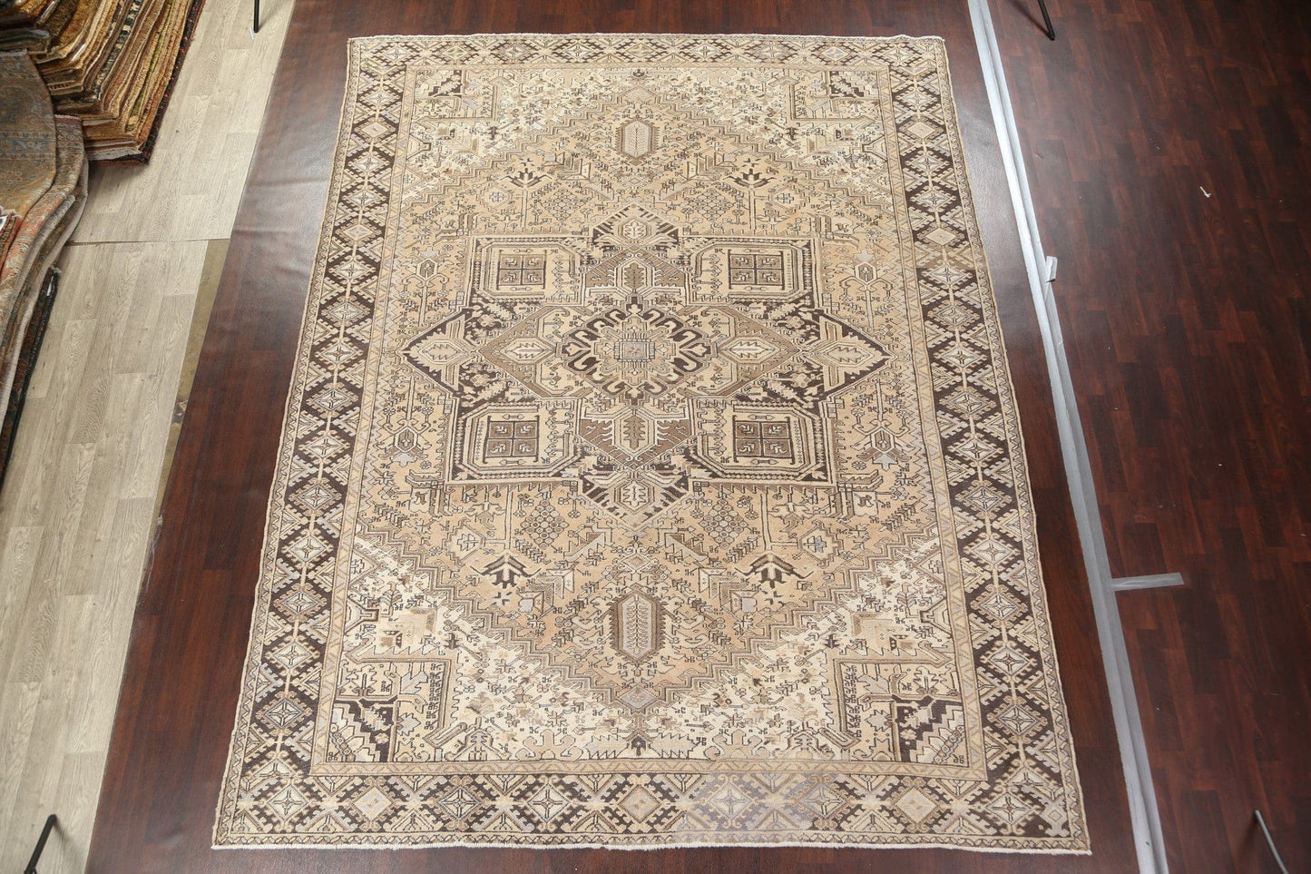 Wool Geometric Heriz Persian Area Rug 10x13