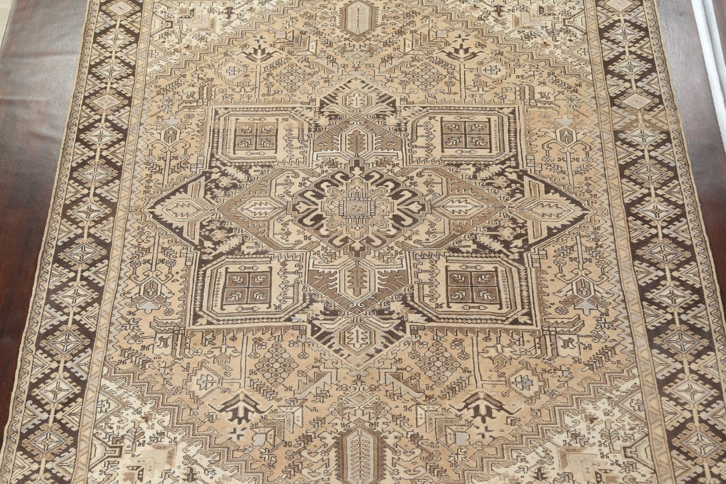 Wool Geometric Heriz Persian Area Rug 10x13