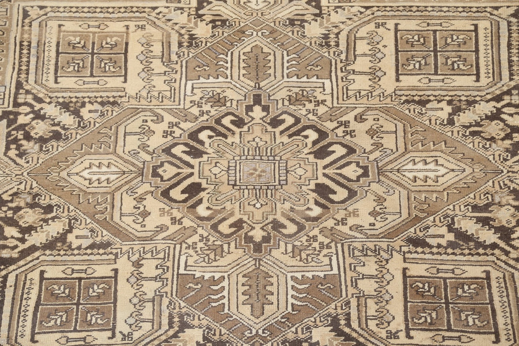 Wool Geometric Heriz Persian Area Rug 10x13