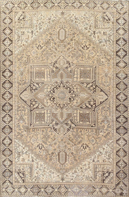 Wool Geometric Heriz Persian Area Rug 10x13