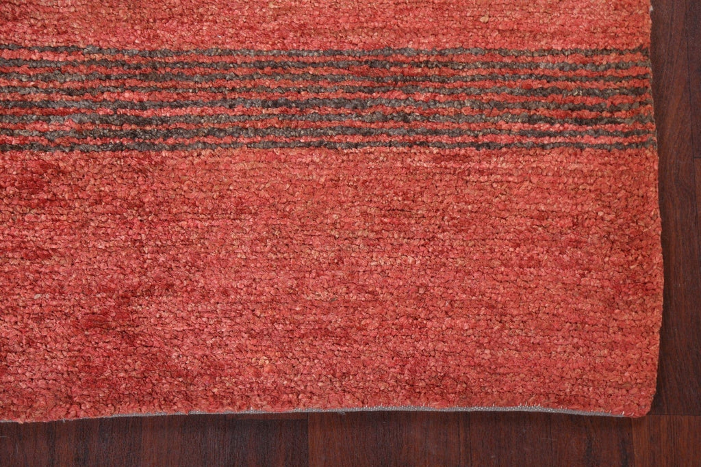 Striped Contemporary Red Area Rug 6x8