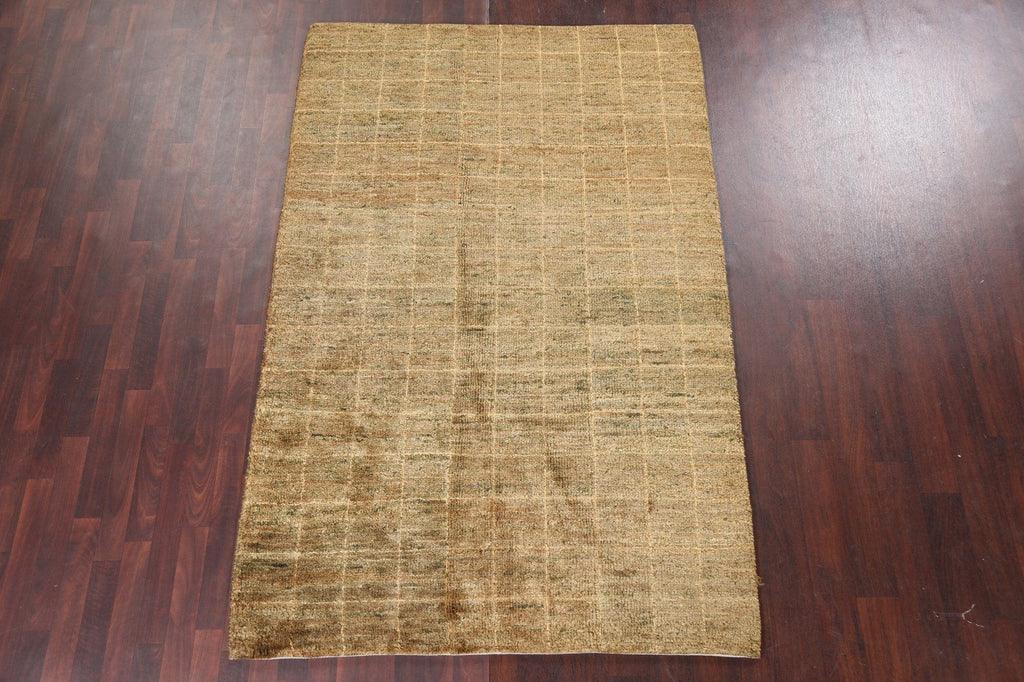 Checkered Contemporary Handmade Area Rug 5x8