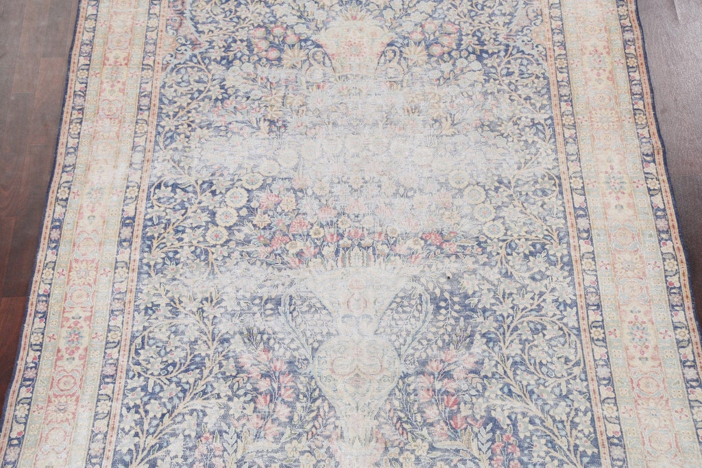 Antique Distressed Kerman Persian Area Rug 7x11