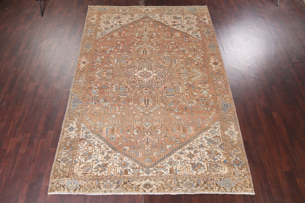 Vintage Wool Heriz Persian Area Rug 8x13