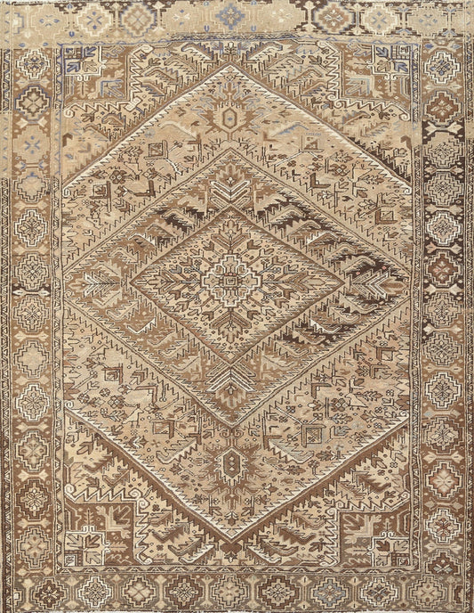 Geometric Heriz Persian Area Rug 8x9