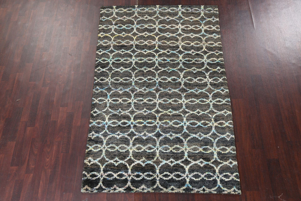 Trellis Abstract Handmade Area Rug 5x8