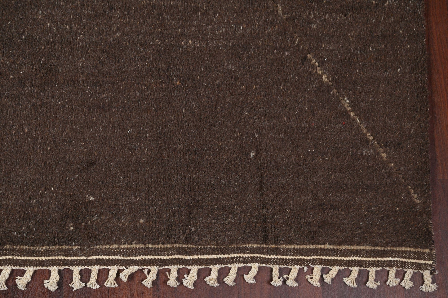 Brown Moroccan Wool Area Rug 10x14