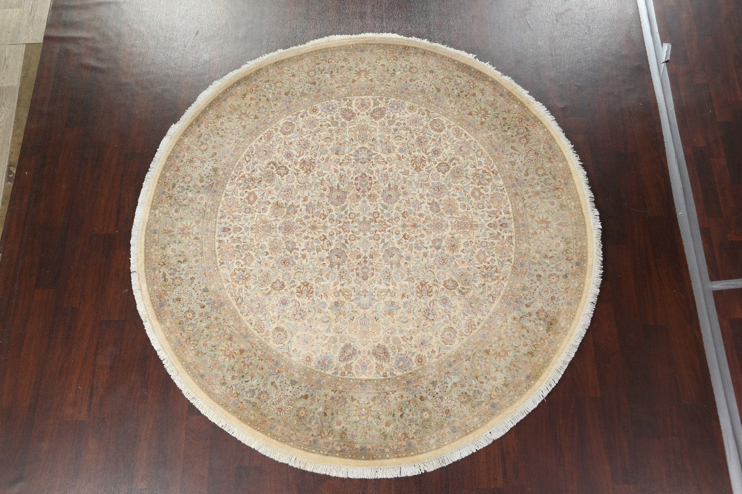 Vegetable Dye Round Tabriz Wool Area Rug 8x8