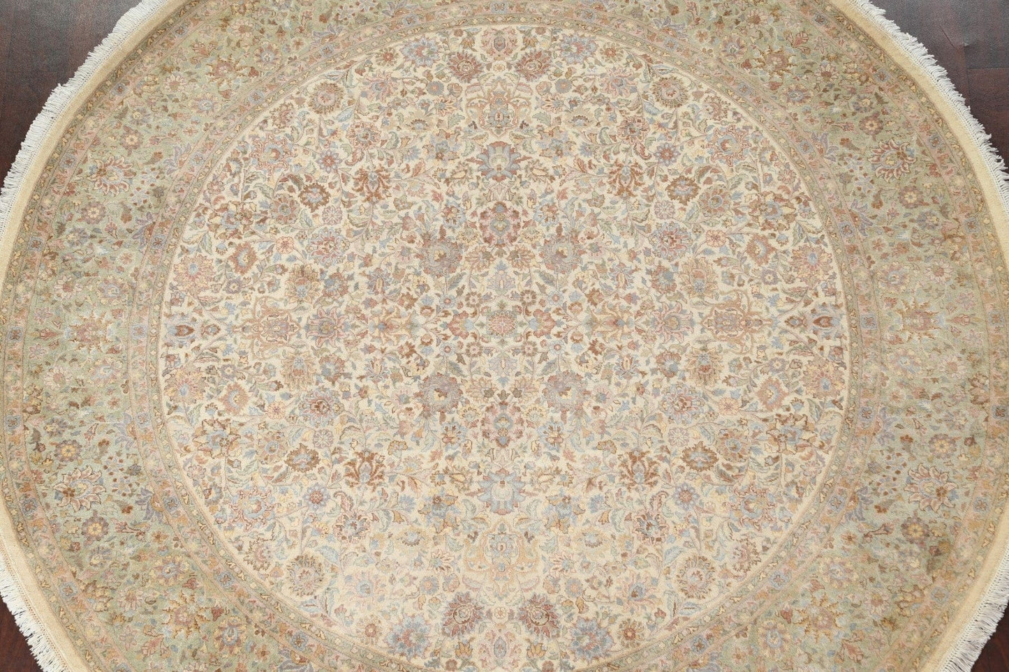 Vegetable Dye Round Tabriz Wool Area Rug 8x8