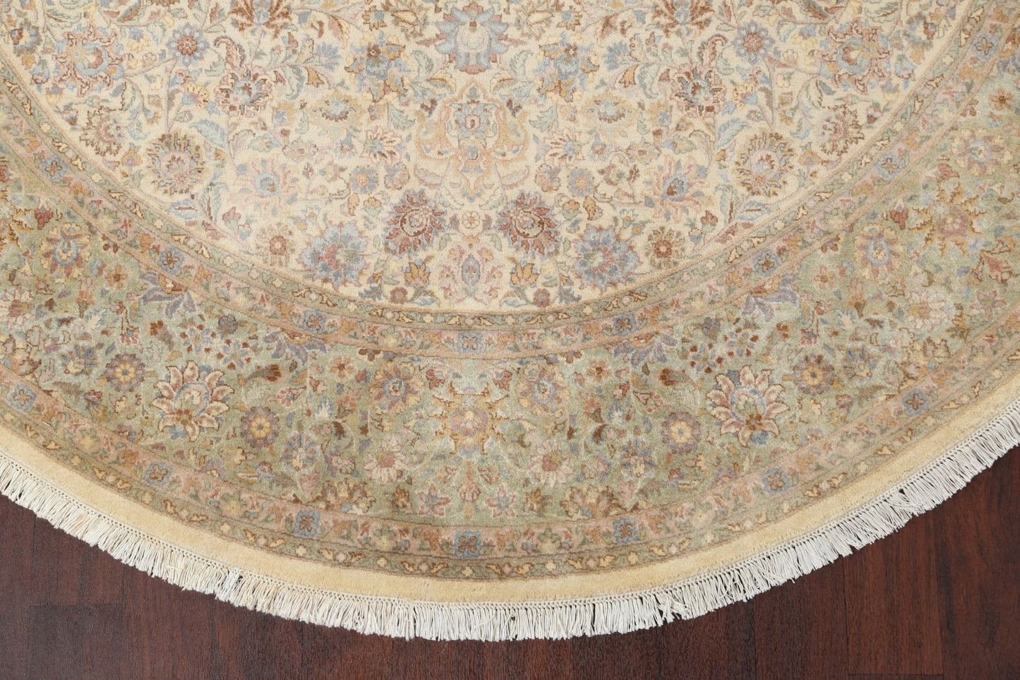 Vegetable Dye Round Tabriz Wool Area Rug 8x8