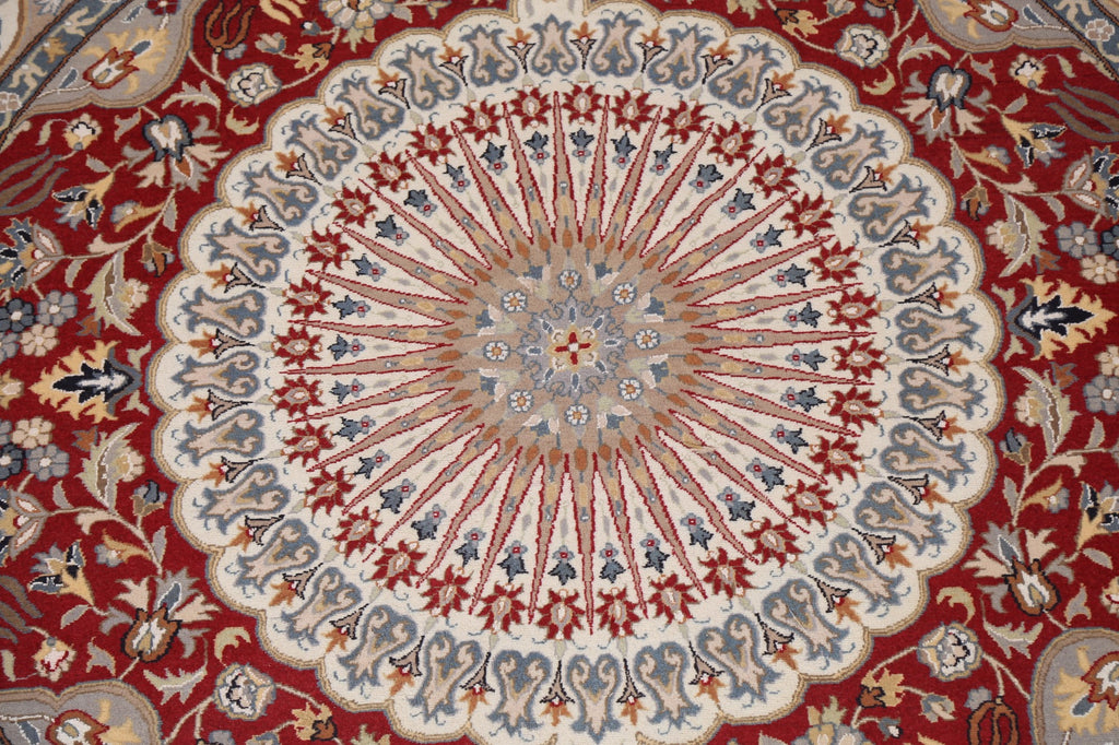 Vegetable Dye Round Tabriz Handmade Area Rug 9x9