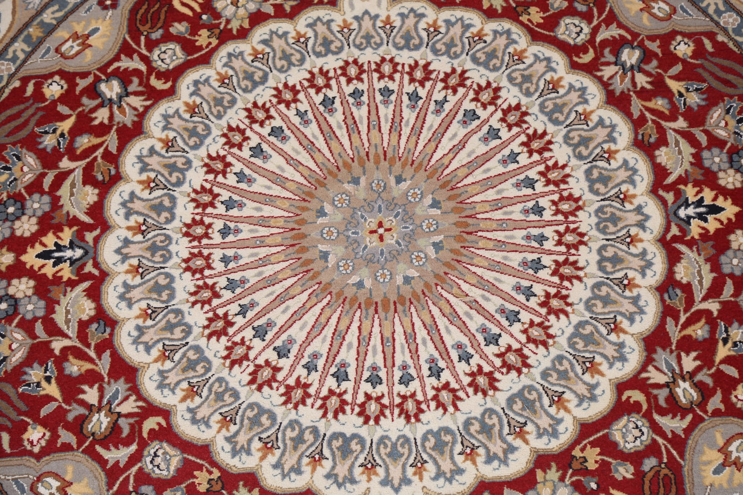 Vegetable Dye Round Tabriz Handmade Area Rug 9x9