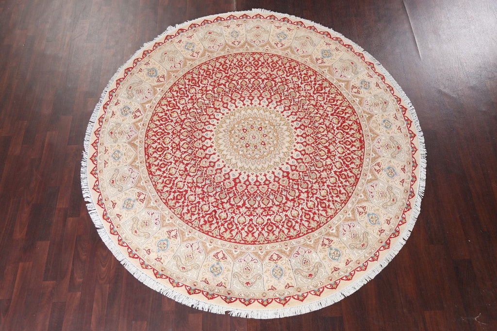 Vegetable Dye Tabriz Wool Round Rug 8x8