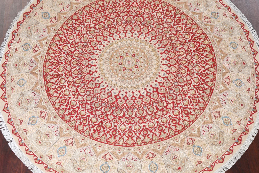 Vegetable Dye Tabriz Wool Round Rug 8x8