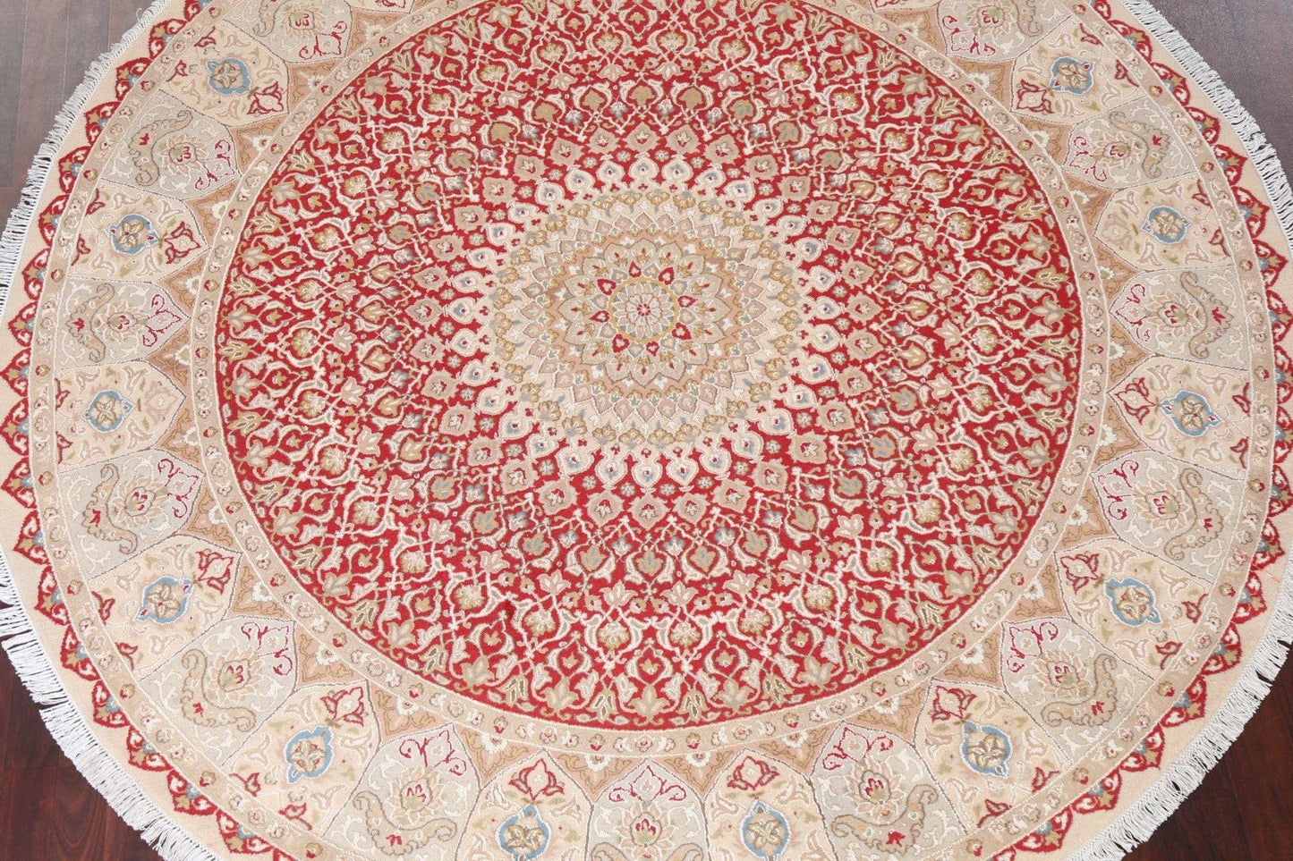 Vegetable Dye Tabriz Wool Round Rug 8x8