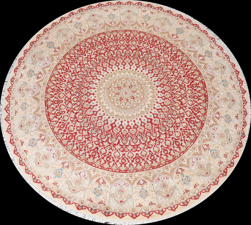 Vegetable Dye Tabriz Wool Round Rug 8x8