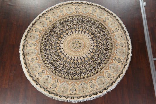 Vegetable Dye Tabriz Round Area Rug 8x8