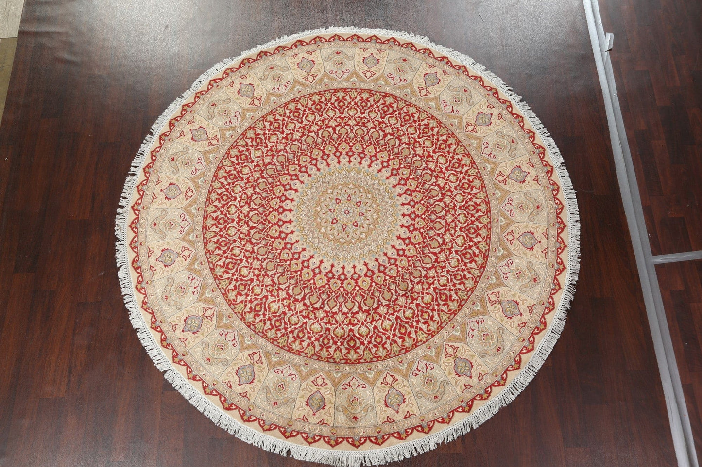 Vegetable Dye Tabriz Round Area Rug 8x8