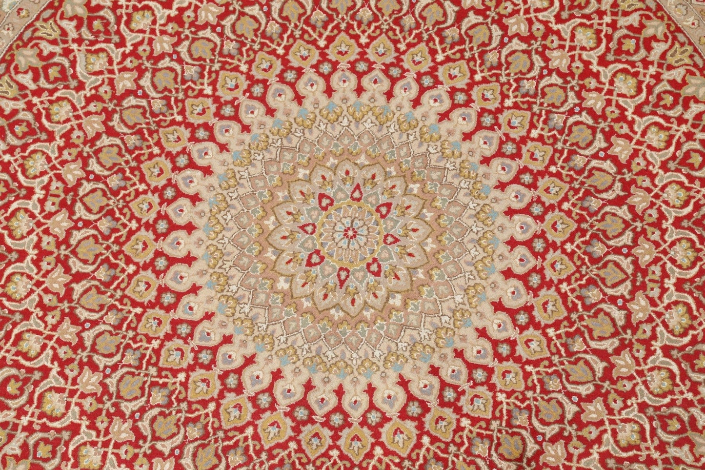 Vegetable Dye Tabriz Round Area Rug 8x8