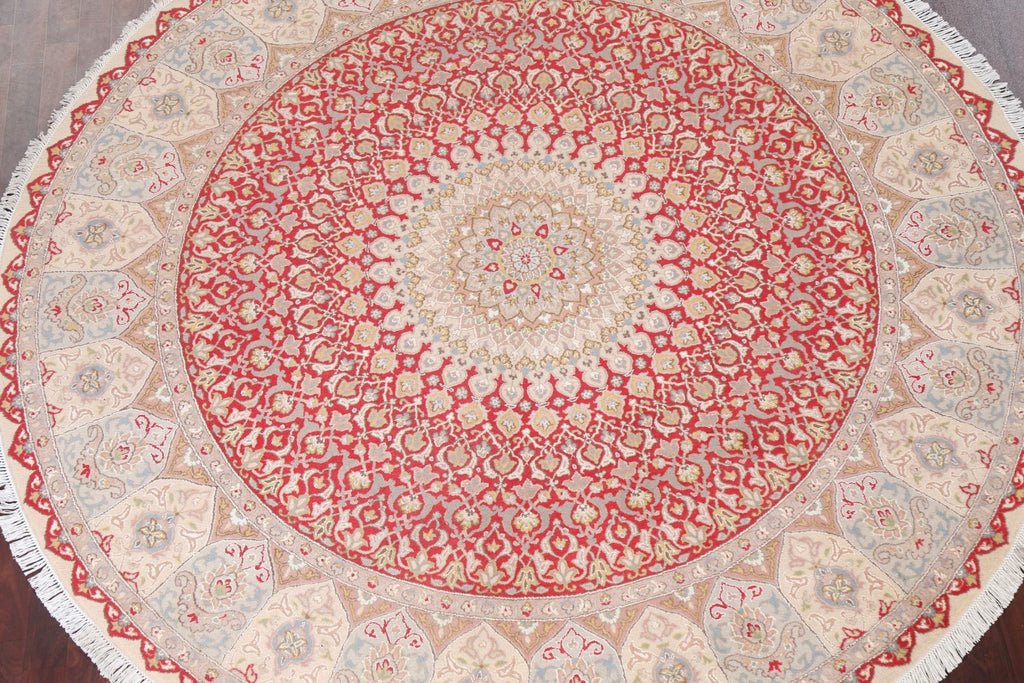 Vegetable Dye Tabriz Round Area Rug 8x8