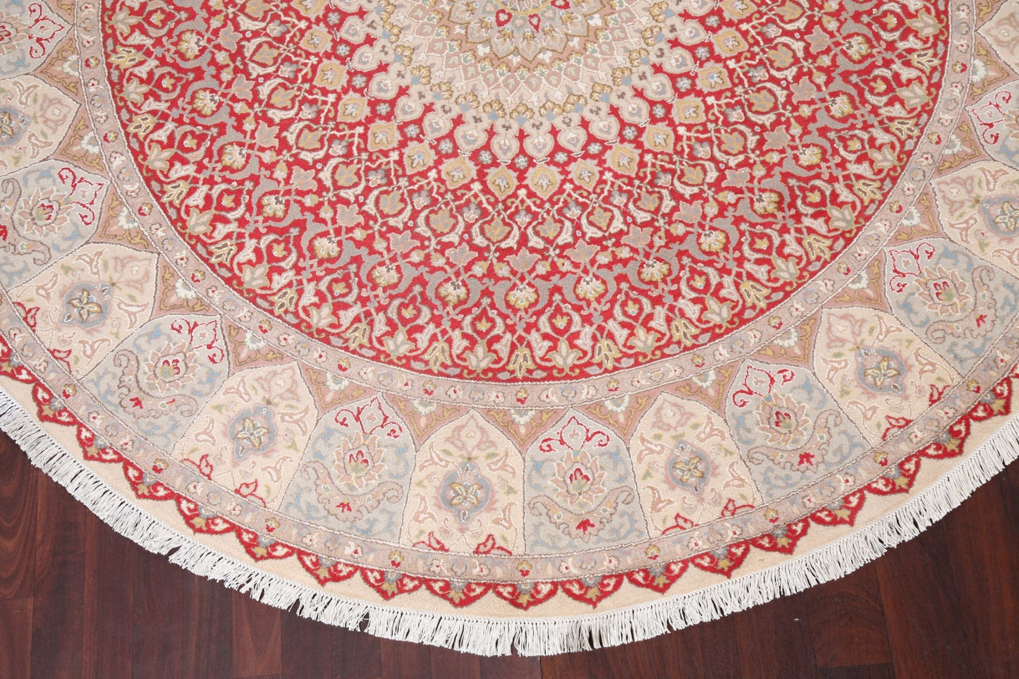 Vegetable Dye Tabriz Round Area Rug 8x8