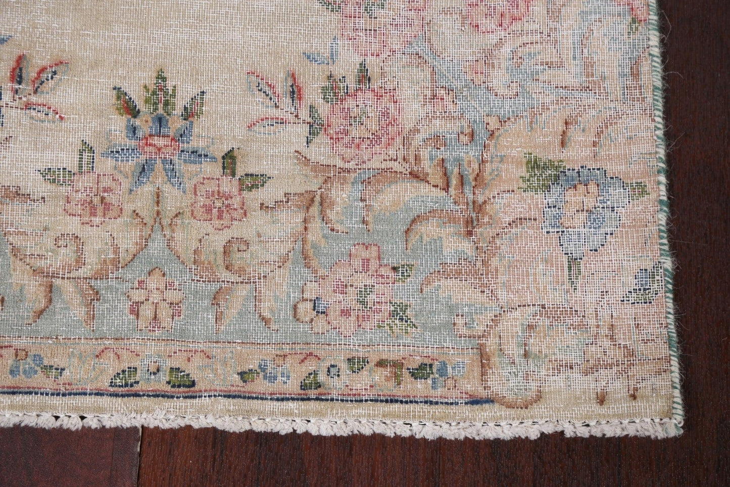 Vintage Floral Kerman Persian Runner Rug 2x5