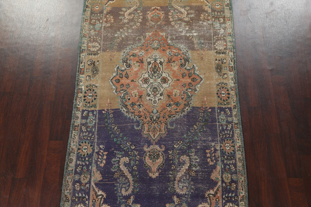 Vintage Floral Tabriz Persian Area Rug 5x12