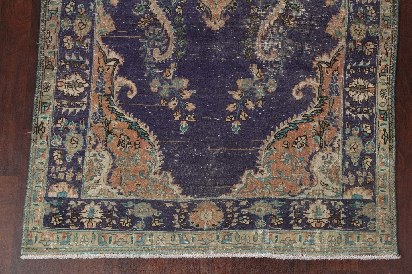 Vintage Floral Tabriz Persian Area Rug 5x12