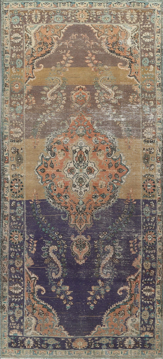 Vintage Floral Tabriz Persian Area Rug 5x12