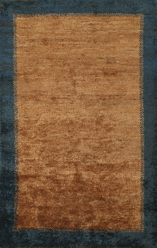 Contemporary Brown Area Rug 5x8