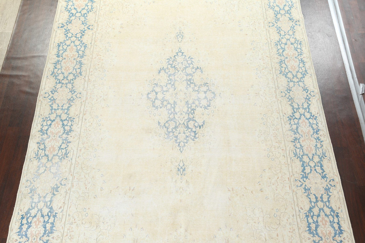 Muted Distressed Kerman Persian Area Rug 9x16