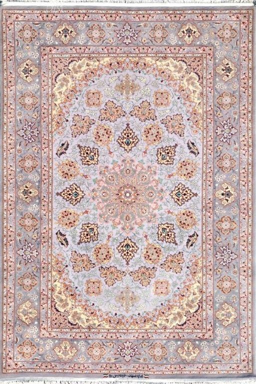 Isfahan Collection Hand-Knotted Silk & Wool Area Rug- 4' 4" X 6' 7"