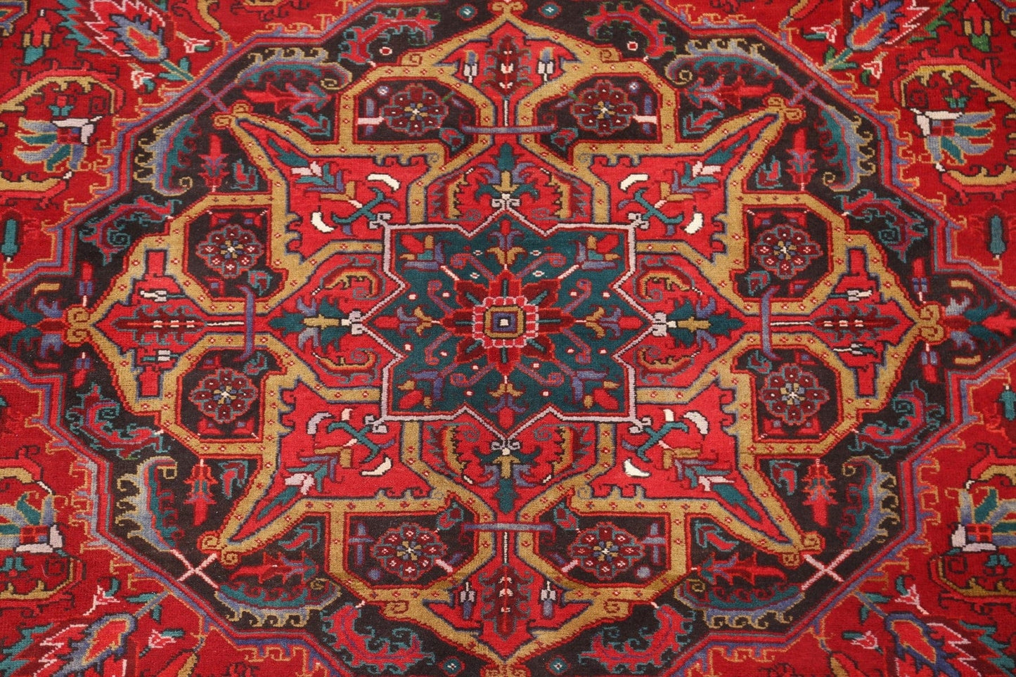 Red Vintage Heriz Persian Area Rug 8x11